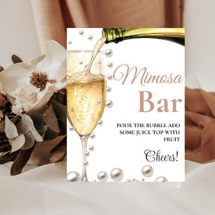 Signe De Table Bachelorette Mimosa, perles et poursuites