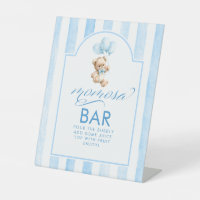 Bain de bébé Momosa Teddy Bear Rayures Bleues Baby