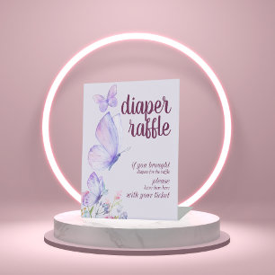 Signe De Table Baisers à papillon Broche de couches pourpre
