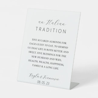 Signe De Table Balise de la tradition Mariage d'amande italienne