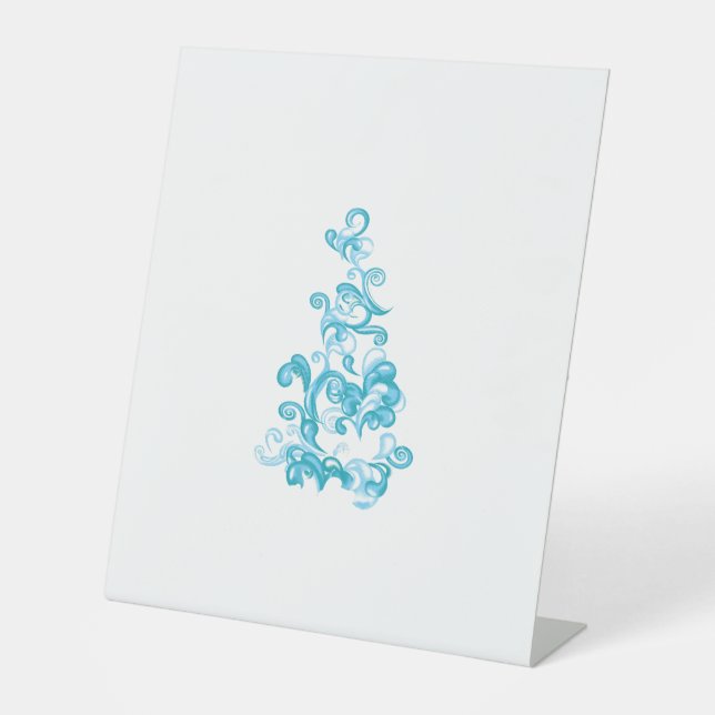 Signe De Table Ball Blue, Medium Turquoise design décoratif (Recto)