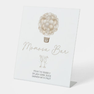 Signe De Table Ballotte Beige Hot Air Baby shower Momosa Bar