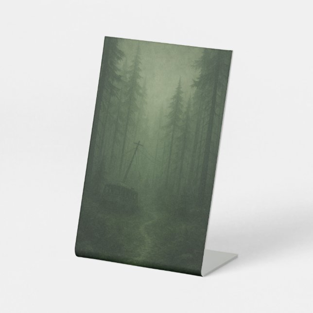 Signe De Table bannière Forêt sombre (Recto)
