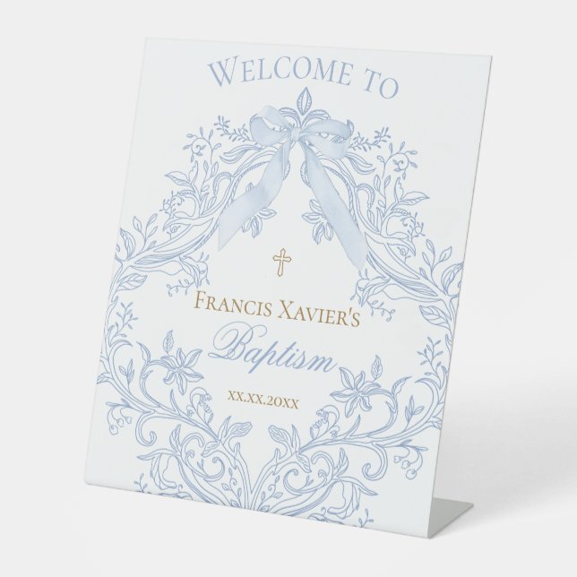 Signe De Table Baptism welcome sign (Recto)