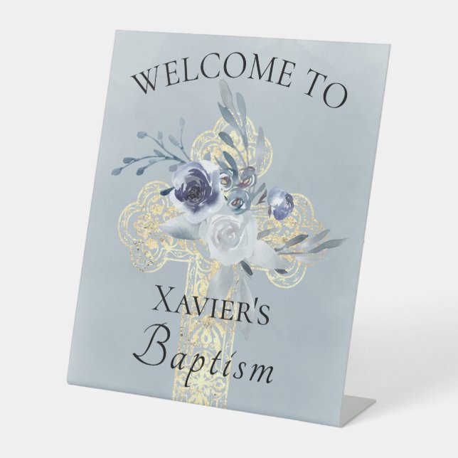 Signe De Table Baptism welcome sign (Recto)
