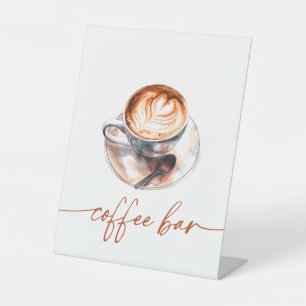 Signe De Table Bar à café Coffee Love Is Brewing