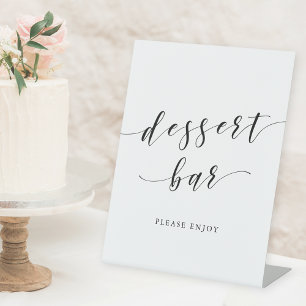Signe De Table Bar à desserts de mariage de calligraphie moderne