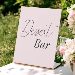 Signe De Table Bar à desserts pour mariage rose