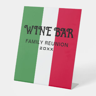 Signe De Table Bar à vin italien personnalisé