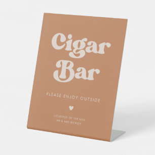 Signe De Table Bar Cigar à sucre Brown rétro élégant