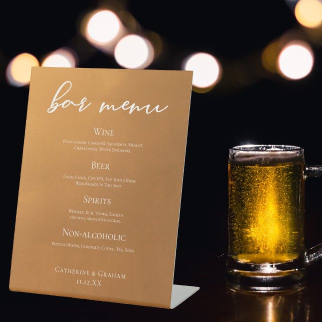 Signe De Table Barre de Mariage de automne de tonalité Rustique G (Créateur téléchargé)