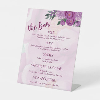 Signe De Table Barre de Mariage rose