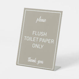 Signe De Table Basique moderne Beige Salle de bain Signal de