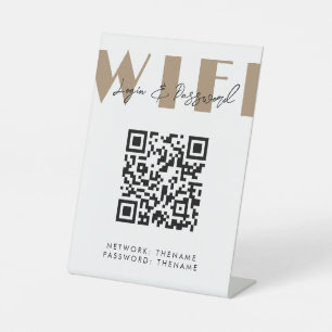 Signe De Table Beauty Salon Cafe Wifi Network QR Code