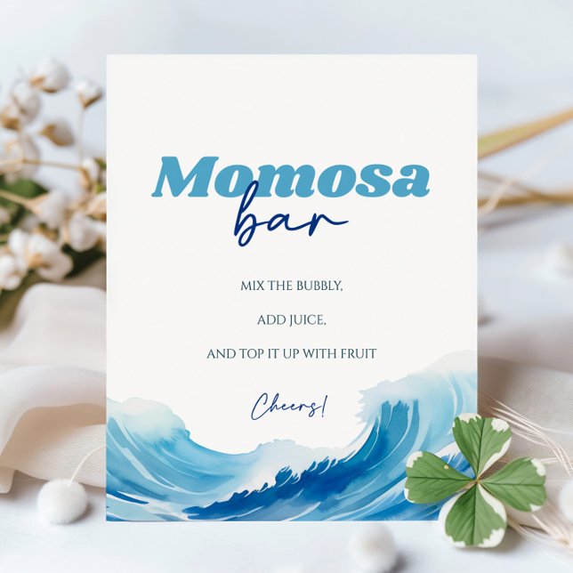 Signe De Table Bébé à bord Baby shower Momosa Bar (Créateur téléchargé)