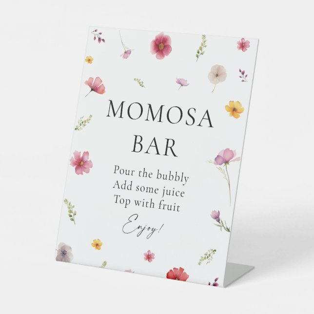 Signe De Table Bébé en Fleur Douche Momosa Bar (Recto)