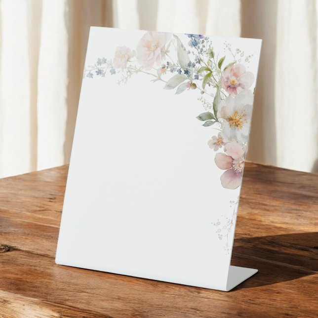 Signe De Table Bébé fleur sauvage en fleur Élégant moderne (Créateur téléchargé)