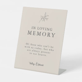 Signe De Table Beige D'Automne En Mémoire Amoureuse