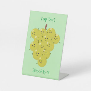 Signe De Table Belle bande de raisins amusante illustration
