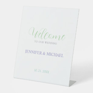 Signe De Table Belle Chic Calligraphie Élégant Mariage de bienven