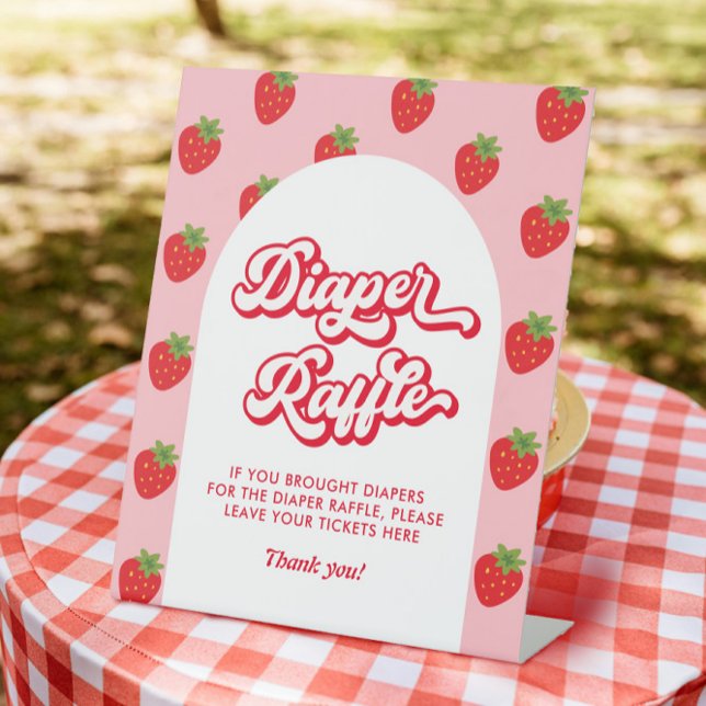 Signe De Table Berry Sweet Baby shower de jeu Déchets Raffle (Créateur téléchargé)