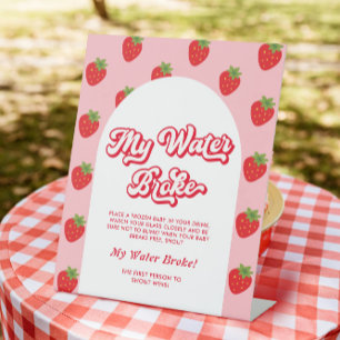 Signe De Table Berry Sweet Baby shower Jeu My Water Broke
