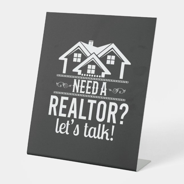 Signe De Table Besoin d'un concessionnaire ? Agent immobilier (Recto)