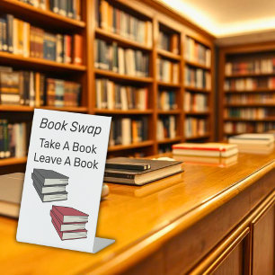Signe De Table Bibliothèque d'échange de livres