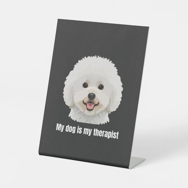 Signe De Table Bichon frisé (Recto)