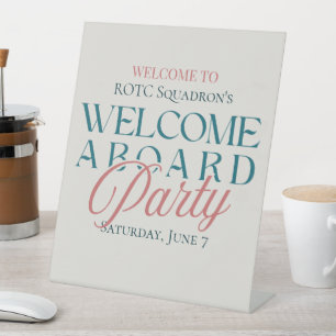 Signe De Table Bienvenue à bord - Parti de lancement militaire mo