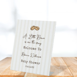Signe De Table Bienvenue à la Baby Shower Little Coffee Bean