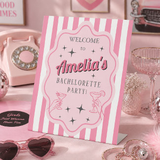 Signe De Table Bienvenue à la soirée d'enterrement de vie de jeun