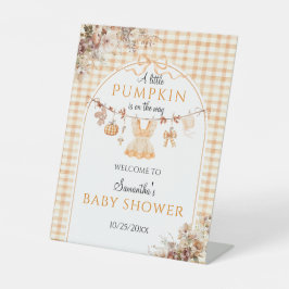 Signe De Table Bienvenue Citrouille Girl Baby shower d'automne mo