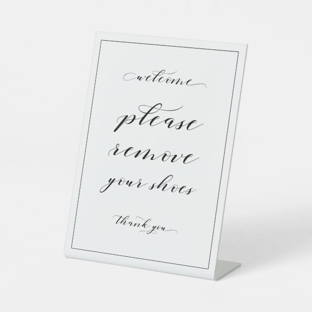 Signe De Table Bienvenue S'Il Vous Plaît Enlever Vos Chaussures P (Recto)