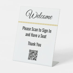 Signe De Table Bienvenue Veuillez analyser pour vous connecter et