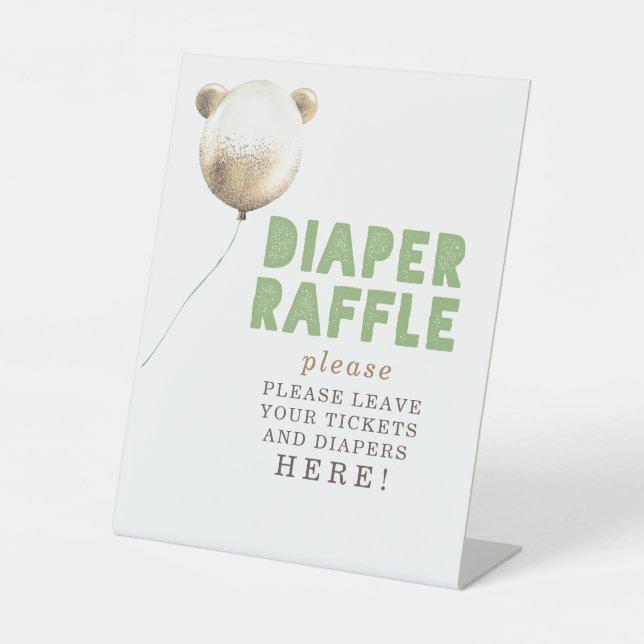 Signe De Table Billets de rousseur de couches ici - Baby shower (Recto)