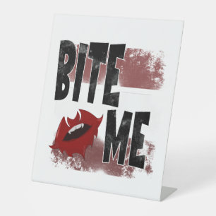 Signe De Table Bite me - Citation Cool - Halloween - Bat