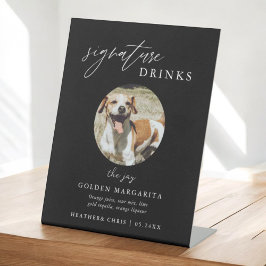 Signe De Table Black Pet Signature Boissons Bar Mariage