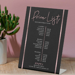 Signe De Table Black & Rose Gold Salon Spa Liste de prix tendance