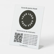 Blanc avec code QR ajoutez votre propre texte et l