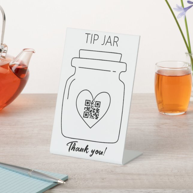 Signe De Table Blancs, code QR professionnel pot à pointe numériq (In SItu)