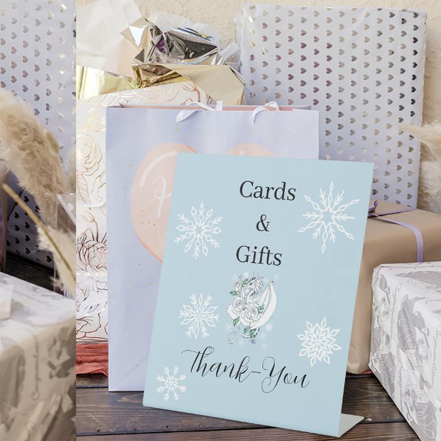 Signe De Table Blancs de dragon d'hiver Snowflakes Cartes et cade (Créateur téléchargé)