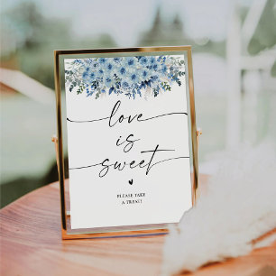 Signe De Table Bleu Boho Love Is Sweet Sign