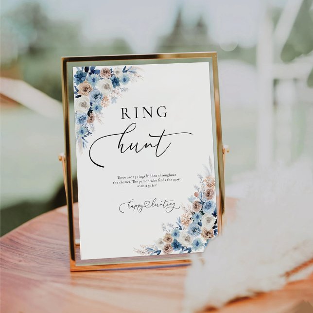 Signe De Table Bleu Boho Ring Chasse (Créateur téléchargé)