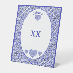 Signe De Table Bleu de dentelle en céramique de Grèce