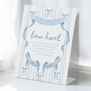 Signe De Table Blue Bow Boy Baby shower Bow Hunt