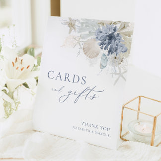 Signe De Table Blue Coastal Cards and Gifts Wedding Table Sign