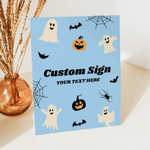 Signe De Table Blue Halloween Éffrayante Personnalisation