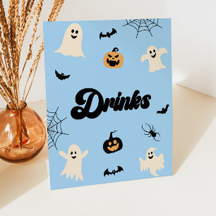 Signe De Table Blue Halloween Soirées Éffrayantes