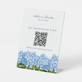Signe De Table Blue Hydrangea Mariage Honeymoon Fund Contribution